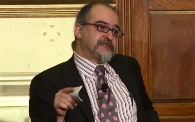 Gaith al-Omari, fellow at the Washington Institute for Near East Policy and former director of the American Task Force on Palestine, speaking at Georgetown University in Washington, DC in 2013. (screen shot: YouTube)