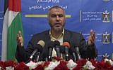 Ghazi Hamad, Hamas deputy foreign minister: 'Often we transform into nihilists: We damn everything, we reject everything, we doubt everything' (Photo: Youtube screenshot)