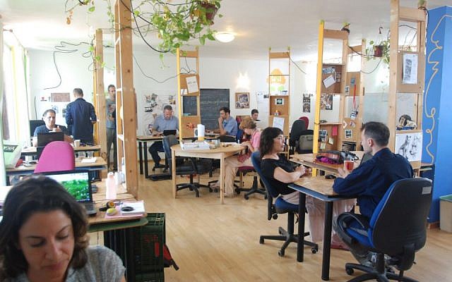 The Hub-TLV accelerator space in Tel Aviv (Photo credit: Courtesy)