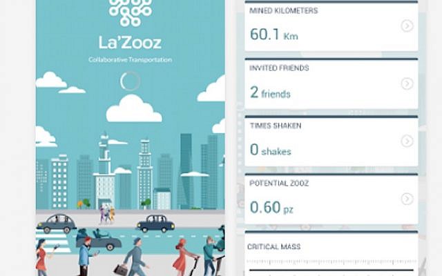 La'Zooz screenshot (Photo credit: Courtesy) La'Zooz screenshot (Photo credit: Courtesy)