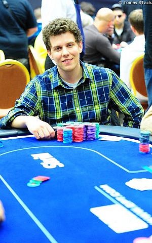 Ari Engel on the European Poker Tour in Prague in 2013. (Tomas Stacha/ via JTA)
