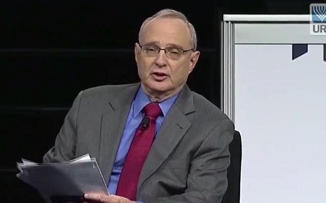 Reform movement leader Rabbi David Saperstein. (screen capture: YouTube/Union for Reform Judaism)