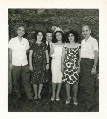 Pictured from left to right: Soleymon, Shamsi, Rashti's father, Rashti's mother, Mahin, Uncle Habib (courtesy/JTA)