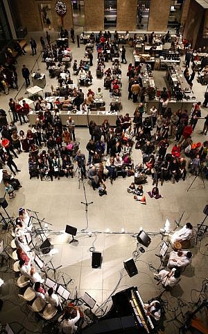 Premiering at the Museum of Fine Arts Boston on Wed. evening, seven scenes from Matti Kovler's opera 'Seekers of Light' were performed by an ensemble of Israeli and Iranian musicians (photo credit: Jared Wickerham/The Times of Israel)