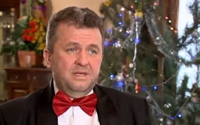 Romanian ambassador to Armenia Sorin Vasile. (screen capture: YouTube/Ambasada Armenia)