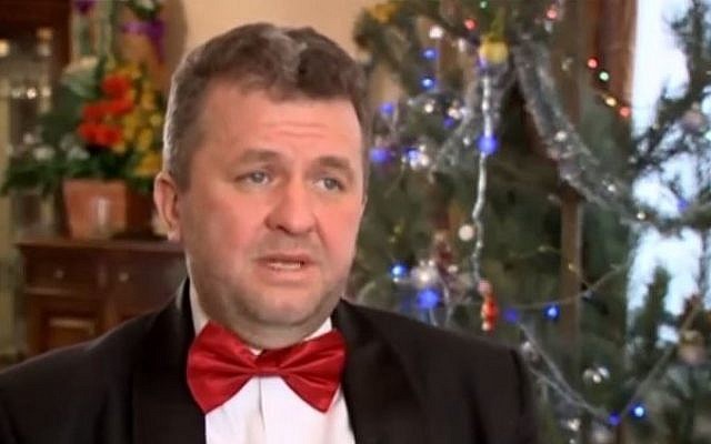 Romanian ambassador to Armenia Sorin Vasile. (screen capture: YouTube/Ambasada Armenia)