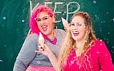 Gala Rachmilevitch and Michal Shaltiel, a local plus-size model, in some of the designs being sold at the upcoming Plus Size Fashion Weekend (Photo credit: Hadar Yahav)