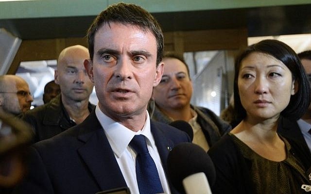 French Prime Minister Manuel Valls speak to the press in Paris on January 9, 2015 (Photo credit: Bertrand Guay/AFP) French Prime Minister Manuel Valls speak to the press in Paris on January 9, 2015 (Photo credit: Bertrand Guay/AFP)