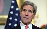 US Secretary of State John Kerry at the State Department in Washington, DC, December 10, 2014. (photo credit. AFP/JIM WATSON / FILES)