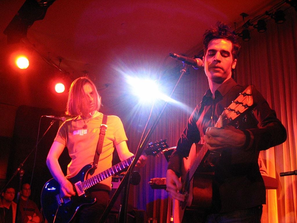 Aviv Geffen (r) and his Blackfield collaborator, xxx (photo credit: Alex Harden/CC BY 2.0)