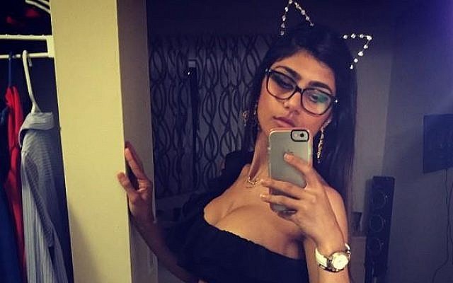 Porn star Mia Khalifa strikes a sultry pose in a selfie posted to her Facebook page. (photo credit: Facebook) Porn star Mia Khalifa strikes a sultry pose in a selfie posted to her Facebook page. (photo credit: Facebook)