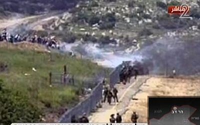 The scene of the attack on an IDF jeep near the Lebanese-Israel border, January 28, 2015. (photo credit: Screen capture)