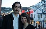 Ariel Kleiman and Sarah Cyngler in Park City, Utah, Jan. 26, 2015. 'Partisan,' the feature that Kleiman directed and co-wrote with Cyngler, premiered at the Sundance Film Festival there. (Anthony Weiss/JTA)