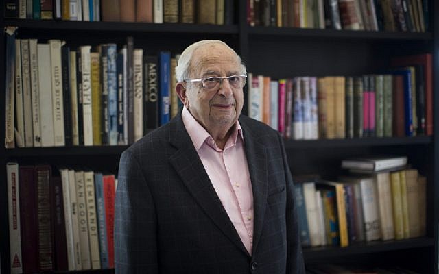 Former president Yitzhak Navon (Yonatan Sindel/Flash90)