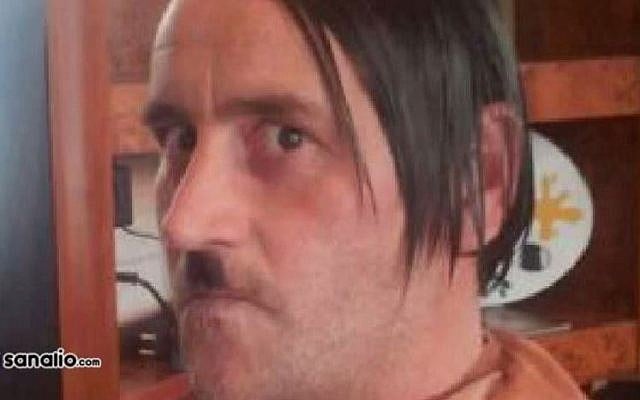 A photo allegedly showing leader of the German PEGIDA anti-Islam movement Lutz Bachmann posing as Hitler. (screen capture: YouTube/Pasali News) A photo allegedly showing leader of the German PEGIDA anti-Islam movement Lutz Bachmann posing as Hitler. (screen capture: YouTube/Pasali News)