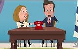 Likud's recent campaign ad showing Zionist Camp's Tzipi Livni and Isaac Herzog avoiding a call from President Barack Obama (screen capture: YouTube)