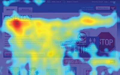 A ClickTale analytics heatmap (Photo credit: Courtesy)