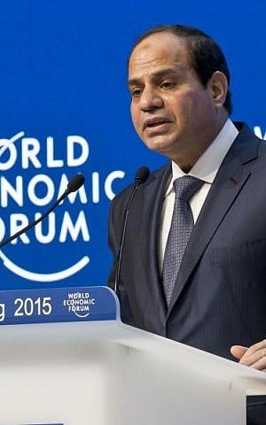 Egyptian President Abdel-Fattah el-Sissi speaks during the panel "Egypt in the World" at the World Economic Forum in Davos, Switzerland, Thursday, Jan. 22, 2015. The meeting runs from Jan. 21 through Jan. 24. (photo credit: AP/Michel Euler) Egyptian President Abdel-Fattah el-Sissi speaks during the panel "Egypt in the World" at the World Economic Forum in Davos, Switzerland, Thursday, Jan. 22, 2015. The meeting runs from Jan. 21 through Jan. 24. (photo credit: AP/Michel Euler)