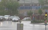 Rain in Haifa on Tuesday, January 6, 2014 (Photo credit: Youtube screen capture)