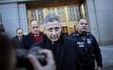 New York State Assembly Speaker Sheldon Silver outside federal courthouse after his arraignment on bribery and corruption charges, Jan. 22, 2015 (Photo credit: Yana Paskova/Getty Images/JTA)