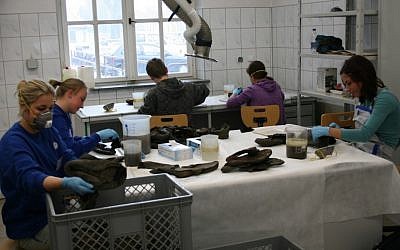 The conservation laboratory at the Auschwitz-Birkenau State Museum, which was established two years after the German army’s retreat in 1945. (Photo credit: Katarzyna Markusz)