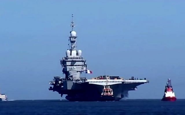The Charles de Gualle aircraft carrier (photo credit: YouTube screenshot)