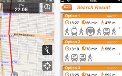 Moovit screenshot (Courtesy)