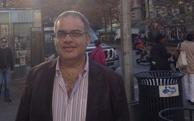 Ruby Namdar on the Upper West Side of Manhattan, near where he lives. (Photo credit: JTA/Beth Kissileff)