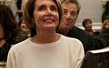 US House Minority Leader Nancy Pelosi, January 29, 2015 (photo credit: AFP PHOTO/NICHOLAS KAMM)