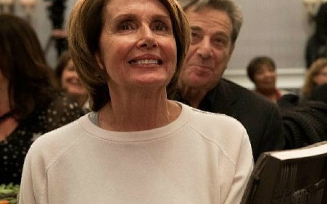 US House Minority Leader Nancy Pelosi, January 29, 2015 (photo credit: AFP PHOTO/NICHOLAS KAMM)