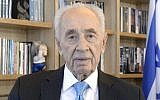 In a New Year's greeting former president Shimon Peres urges for a year of cooperation, peace and tolerance. (Photo credit: courtesy)