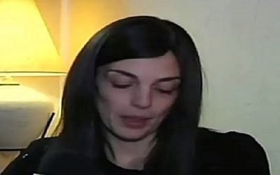 Valerie Barham, the widow of Phillipe Barham, who was killed along with three other Jewish men in a terror attack at the Hyper Cacher market in eastern Paris on January 9, 2015. (Photo credit: Channel 2 screenshot)