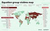 Map of Equation Group's victims (Photo credit: Courtesy)