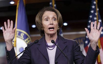 House Minority Leader Nancy Pelosi speaks with reporters on Capitol Hill in Washington, Friday, December 5, 2014 (Photo credit: J. Scott Applewhite/AP) House Minority Leader Nancy Pelosi speaks with reporters on Capitol Hill in Washington, Friday, December 5, 2014 (Photo credit: J. Scott Applewhite/AP)