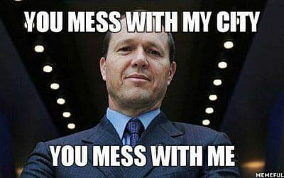 Nir Barkat meme. (Twitter)