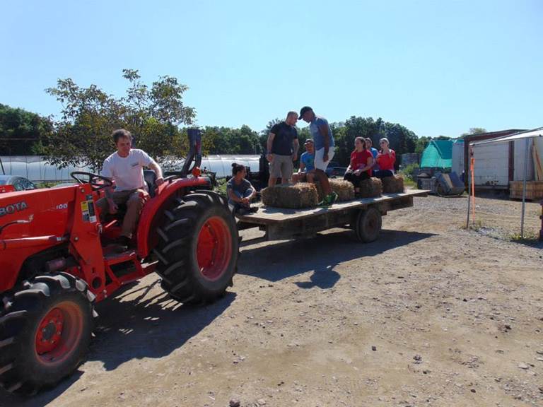 UJA-Federation New York members visit CSA at Row By Row Farm in New Paltz, New York in August 2014. (UJA-Federation of New York)