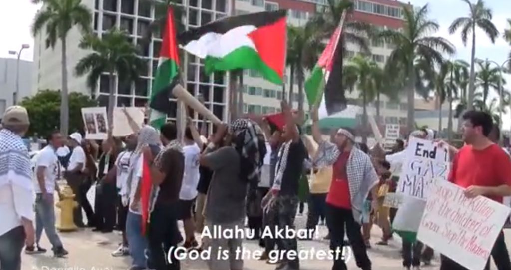 This 'Crossing The Line 2' still shows a pro-Palestine demonstration on a North American campus. (courtesy) This 'Crossing The Line 2' still shows a pro-Palestine demonstration on a North American campus. (courtesy)