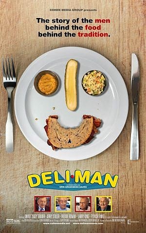 Publicity poster for documentary film featuring famous faces from New York Jewry 'Deli Man' (courtesy Cohen Media Group)