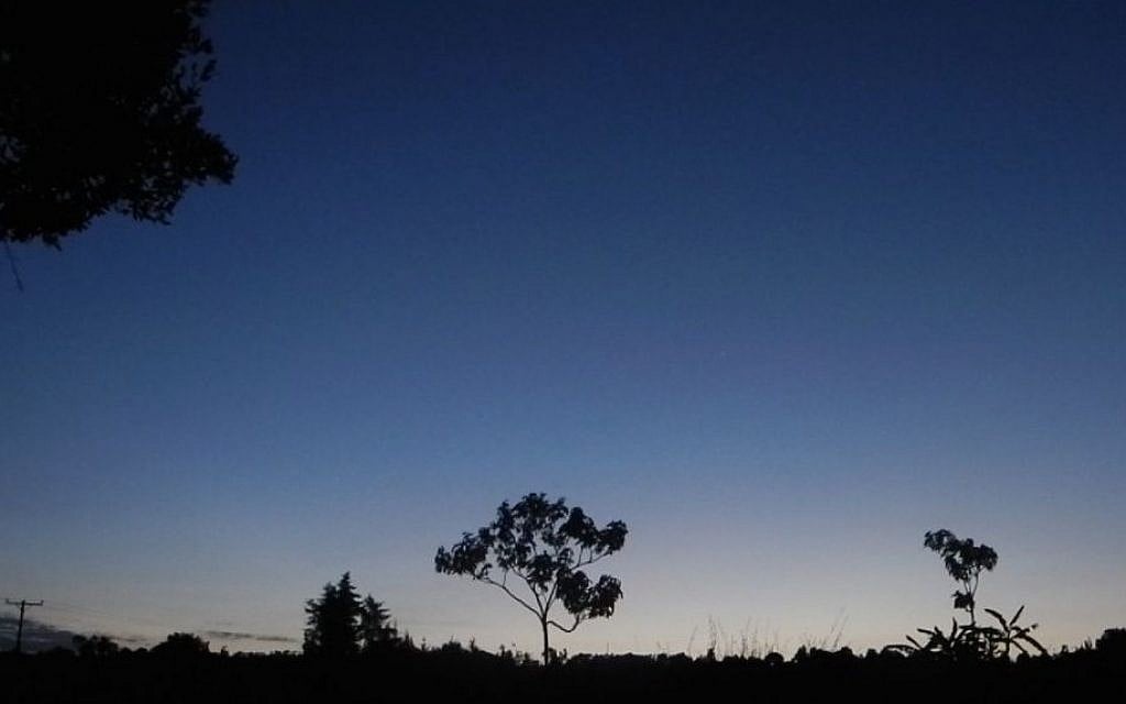The sun sets over Kasuku in Kenya's highlands. (Melanie Lidman/Times of Israel)