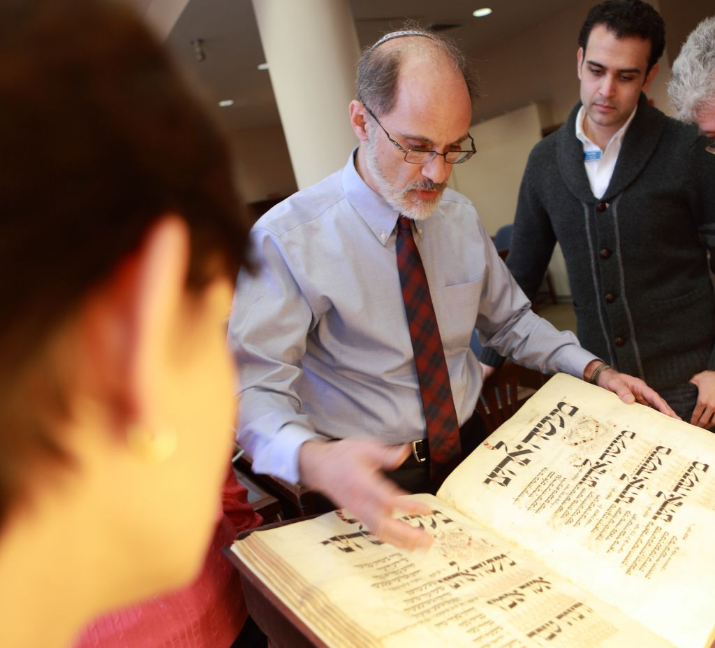 David Kraemer, a professor of Talmud and rabbinics who is also the librarian of the Jewish Theological Seminary, in its rare book room. (Courtesy of the Jewish Theological Seminary/JTA)