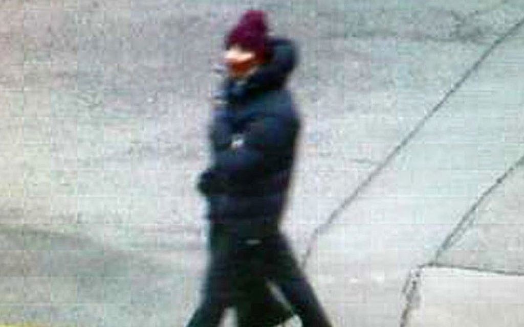 Photo believed to show the suspect in a shooting at a freedom-of-speech event in Copenhagen. The photo is believed to be taken by a street camera near the spot where the getaway car was later found dumped, February 14, 2015. (photo credit: AP/Copenhagen Police) Photo believed to show the suspect in a shooting at a freedom-of-speech event in Copenhagen. The photo is believed to be taken by a street camera near the spot where the getaway car was later found dumped, February 14, 2015. (photo credit: AP/Copenhagen Police)