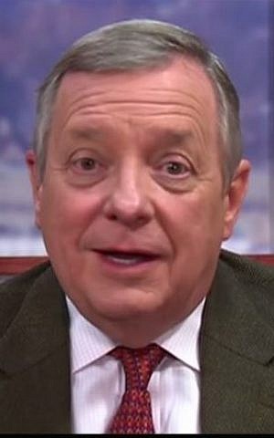 Sen. Richard Durbin, D-Illinois, speaks to Face the Nation on CBS, Febraury 1, 2015. (screen capture: YouTube)