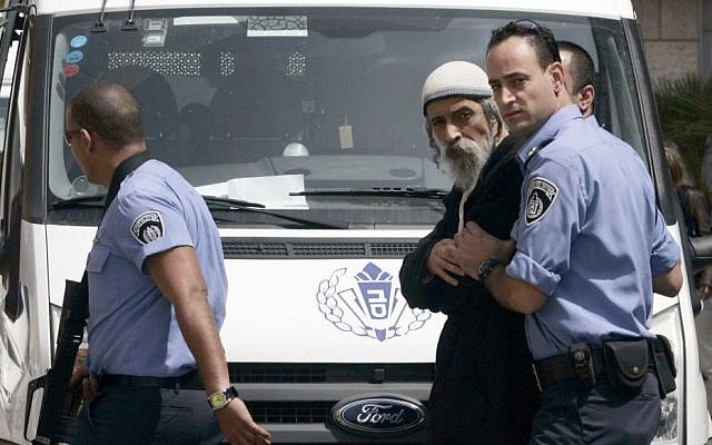 Ofer Gamliel, sentenced to 15 years in prison for his involvement in a Jewish militant underground, arrives at Hadassah hospital in Jerusalem to visit his son who was injured in a terror attack, April 3, 2009. (photo credit Uri Lenz/ FLASH90) Ofer Gamliel, sentenced to 15 years in prison for his involvement in a Jewish militant underground, arrives at Hadassah hospital in Jerusalem to visit his son who was injured in a terror attack, April 3, 2009. (photo credit Uri Lenz/ FLASH90)
