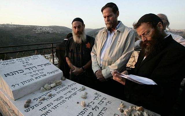Baruch Marzel at a memorial ceremony honoring Rabbi Meir Kahane in Jerusalem, November 5, 2009. (photo credit: Abir Sultan/Flash90)
