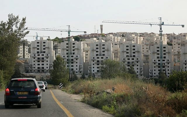Illustrative: Housing construction in Beit Shemesh in May 2012. (Nati Shohat/Flash90)