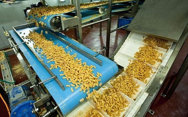 The peanut snack "Bamba" produced in the southern Israeli town of Sderot. (Photo credit: Moshe Shai/FLASH90)