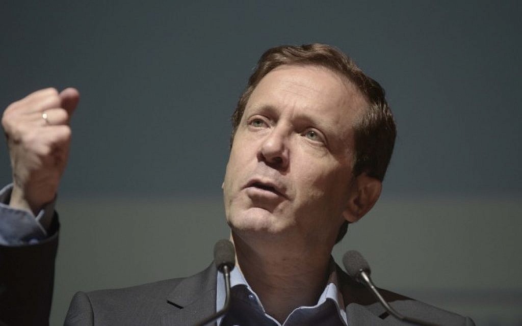 Leader of the Labor Party and Zionist Union list Isaac Herzog on February 8, 2015 (Photo credit: Tomer Neuberg/Flash90) Leader of the Labor Party and Zionist Union list Isaac Herzog on February 8, 2015 (Photo credit: Tomer Neuberg/Flash90)