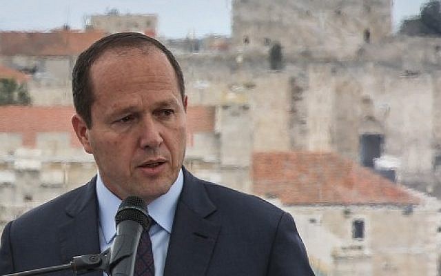 File: Jerusalem Mayor Nir Barkat, February 23, 2015. (Hadas Parush/Flash90)