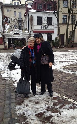 Holocaust survivor Renee Gancz and daughter Adina Asch in Krakow. (courtesy)