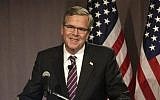 Former Florida Gov. Jeb Bush speaks to the Chicago Council on Global Affairs, Wednesday, Feb. 18, 2015, in Chicago. (photo credit: AP Photo/M. Spencer Green)